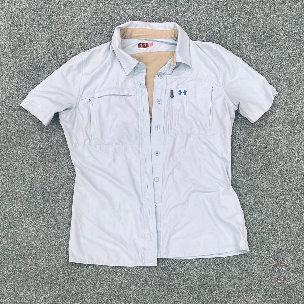 Under Armour Men's Casual Light Blue Button Down Shirt